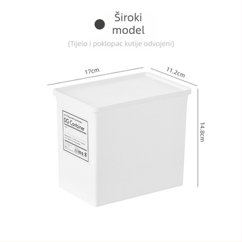 Kutija za pohranu praška za pranje u japanskom stilu s poklopcem i ladicom, 1 L, plastika