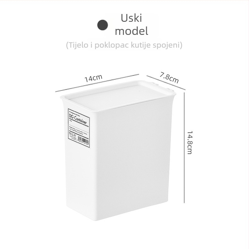 Kutija za pohranu praška za pranje u japanskom stilu s poklopcem i ladicom, 1 L, plastika