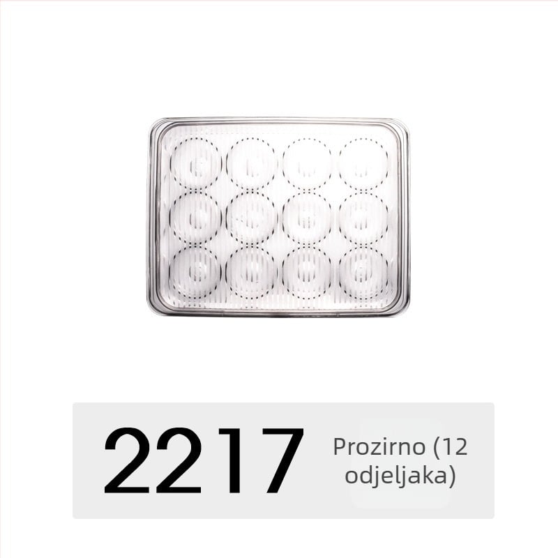 Prozirna kutija za jaja za hladnjak s poklopcem, skladišna kutija pravokutnog oblika