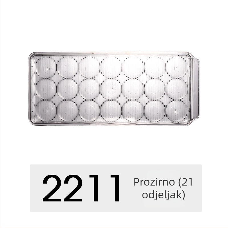Prozirna kutija za jaja za hladnjak s poklopcem, skladišna kutija pravokutnog oblika