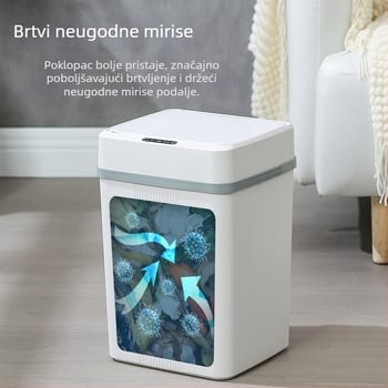 Pametni kanta za smeće s automatskim senzorom poklopca, punjiva, za dom, spavaću sobu, dnevni boravak i kupaonu (18-25 L)