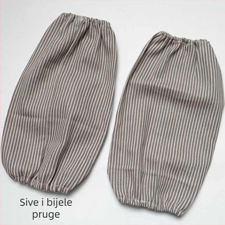 Rukavni zaštitni prekrivači od pamuka i lana, za dom i ured, unisex, prugasti karijorni uzorak