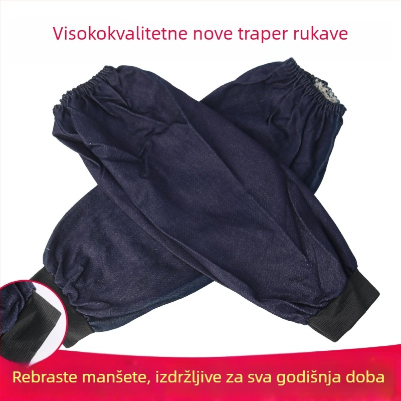 Denim rukavi za rad, unisex, šavovi s četiri igle, otporni na ulje, mrlje i habanje