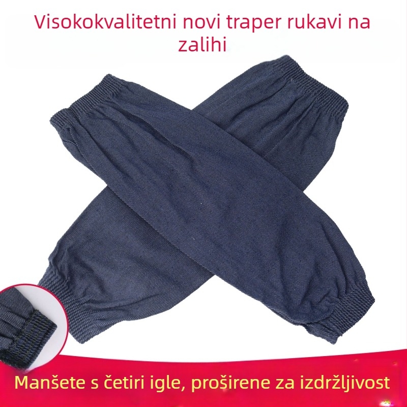 Denim rukavi za rad, unisex, šavovi s četiri igle, otporni na ulje, mrlje i habanje