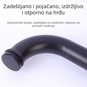 Ručka za staklena vrata kupaonice, od nehrđajućeg čelika, L-oblik dvostruki zavoj, moderan minimalistički stil