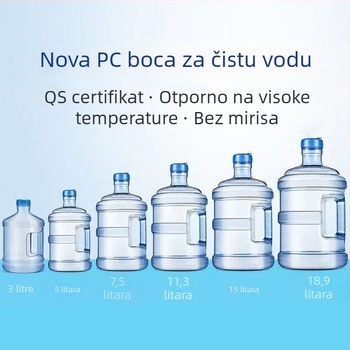 PC debela posuda za vodu za doziranje, QS certifikat, posuda za pitnu mineralnu vodu, prijenosna za vanjsku upotrebu