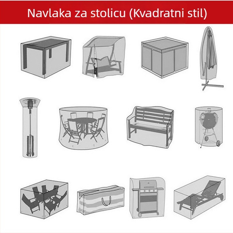 Navlaka za vanjske stolove od Oxford tkanine za vrtni namještaj