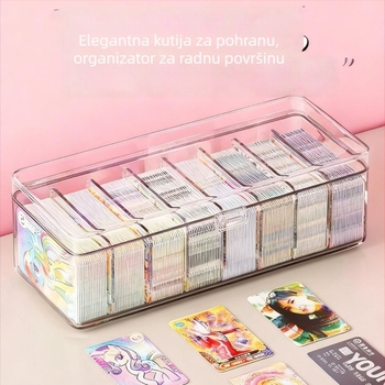 Prozirna kutija za pohranu kartica s pretincima za prikaz Pokémon Dream Cards (otporna na prašinu)