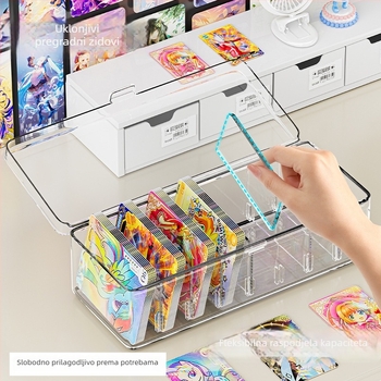 Prozirna kutija za pohranu kartica s pretincima za prikaz Pokémon Dream Cards (otporna na prašinu)