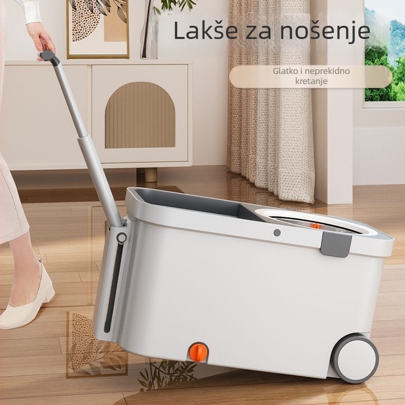 H6K Kućni vrtni mop s iscijeđivanjem bez dodira, ubrusima i krpama za upijanje vode, deblji dizajn za lakše brisanje poda
