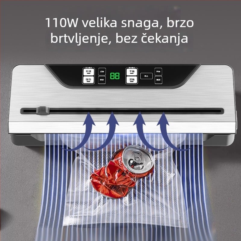 Domaći vakuumski aparat za pakiranje hrane — kompaktnim strojem za vakuumsko zatvaranje suhe i mokre namirnice