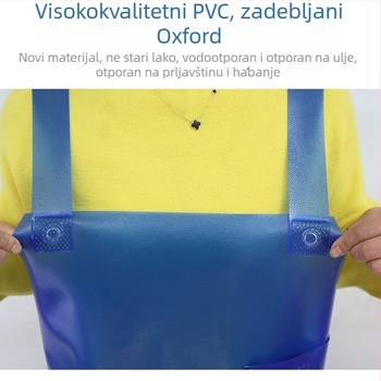Oxford PVC pregača s marmornim uzorkom, vodootporna, otporna na ulje, kiseline i lužine, debela za klanje i preradu morskih plodova