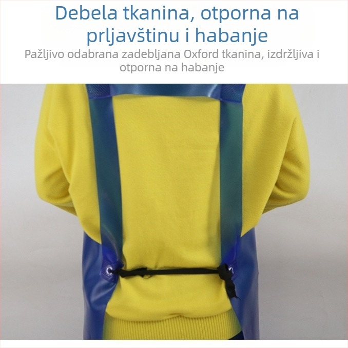 Oxford PVC pregača s marmornim uzorkom, vodootporna, otporna na ulje, kiseline i lužine, debela za klanje i preradu morskih plodova