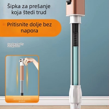 Hidraulična drška za mop, okretna, univerzalnog tipa, ojačana i debela, za kućnu upotrebu, iscijeđivanje bez dodira rukom
