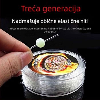 Prozirni kristalni elastični najlon za narukvicu s Bodhi perlicama, zvijezda i mjesec