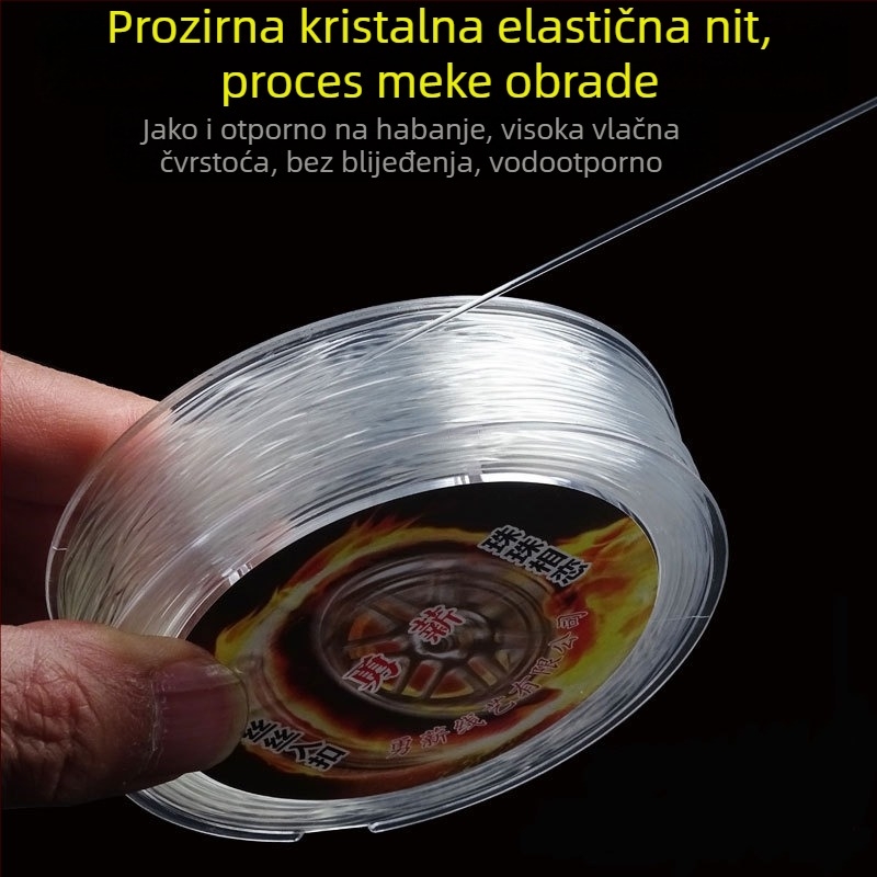 Prozirni kristalni elastični najlon za narukvicu s Bodhi perlicama, zvijezda i mjesec