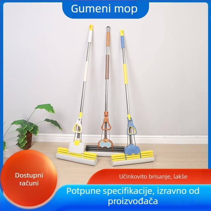 Kućni mop s rotacijskim cijeđenjem, bez ručnog cijeđenja, apsorbirajuća glavica od finih vlakana