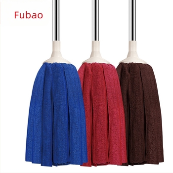 Fubao Kućni mop s okruglom glavom za čišćenje podova, debeli platneni trakovi i kanta za mop