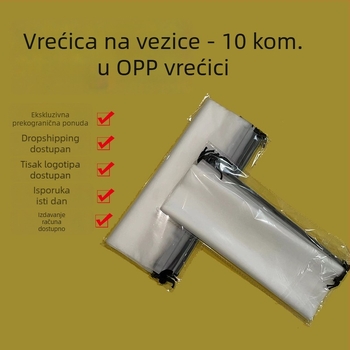 Prozirna PE vrećica za odjeću sa vezicom, zaštita od prašine, putni organizator i spremnik za čarape