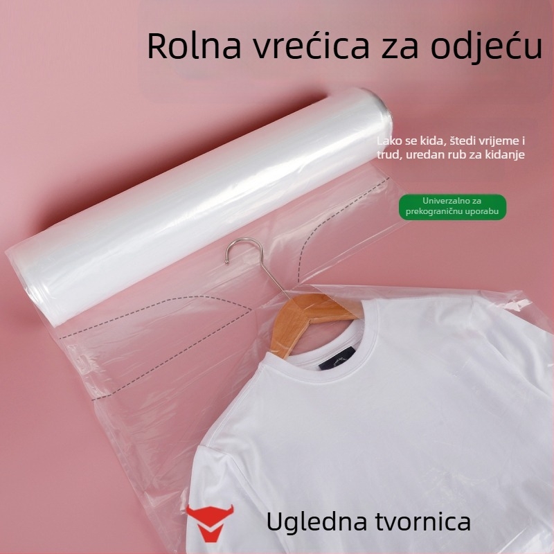 PE rola zaštita od prašine za viseću odjeću, prozirna navlaka, debeli kaputi s punjenjem, prilagodljivo