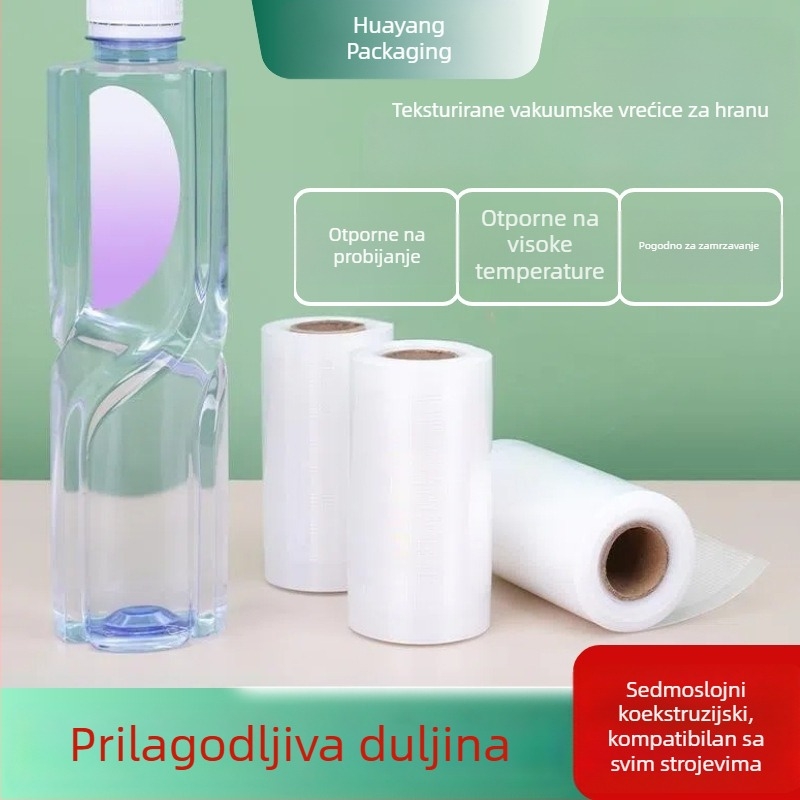 Teksturirane vakuumske rolne vreće za kućnu upotrebu, mrežast uzorak vrećica za kompresiju za kobasice i kuhana jela, najlonske vrećice za čuvanje hrane, rolne vreće s točkicama