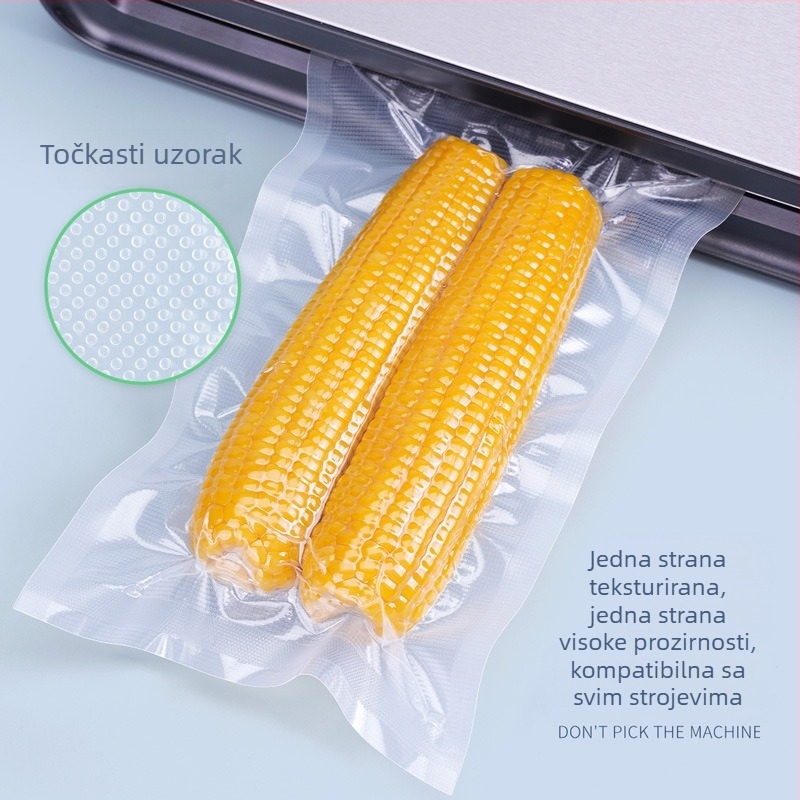 Teksturirane vakuumske rolne vreće za kućnu upotrebu, mrežast uzorak vrećica za kompresiju za kobasice i kuhana jela, najlonske vrećice za čuvanje hrane, rolne vreće s točkicama