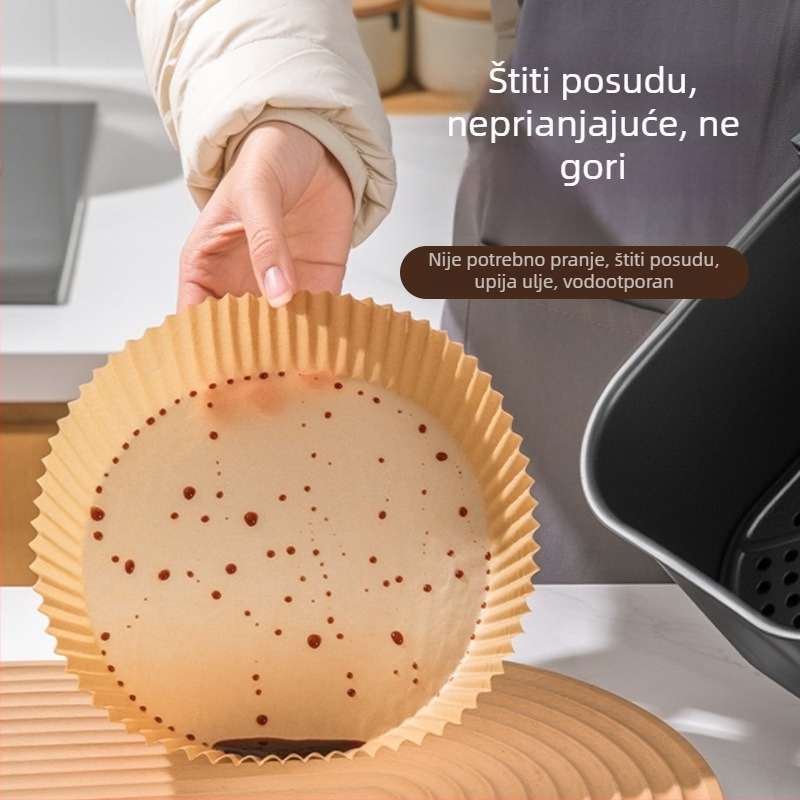 Papir za pečenje za air fryer – papir koji upija masnoću, višenamjenski kuhinjski papir za pečenje