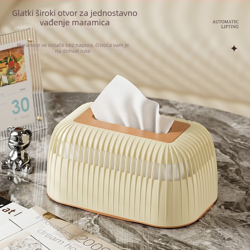 Elegantna kutija za maramice s izrezanim dizajnom i podiznim poklopcem, za stolnu upotrebu