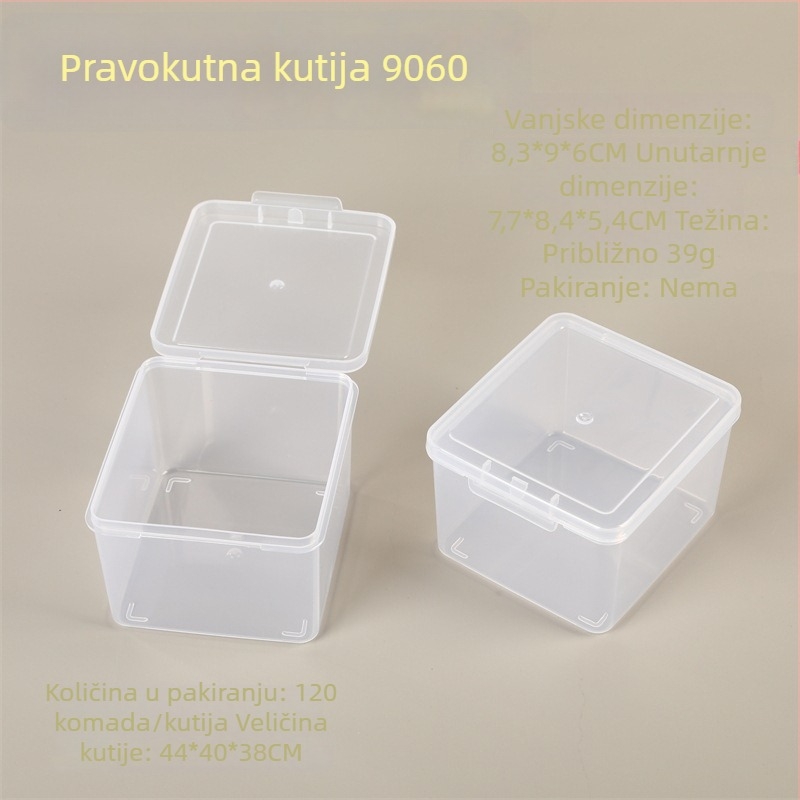 Plastična kutija za skladištenje s 6 odjeljaka za perle i metalne dodatke, samostojeća kutija, ručno izrađeni DIY organizator nakita, za automobil