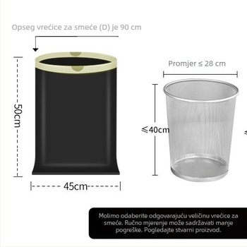 Četveroslojne ekstra debele vrećice za smeće sa šnimom, ručni dizajn, kućna uporaba i kuhinja, crne, debele plastične vrećice za čišćenje