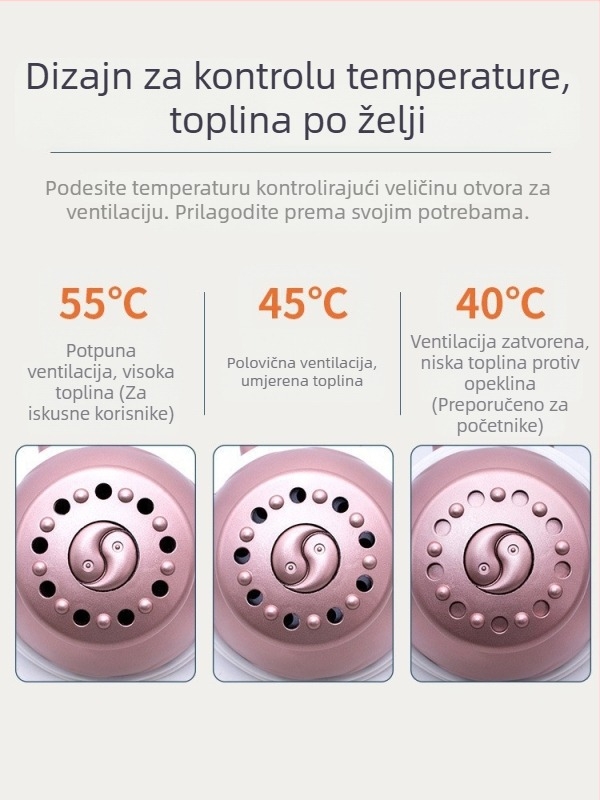 Kutija za moksibuziju s filtrom dima, prijenosna, kućni spa