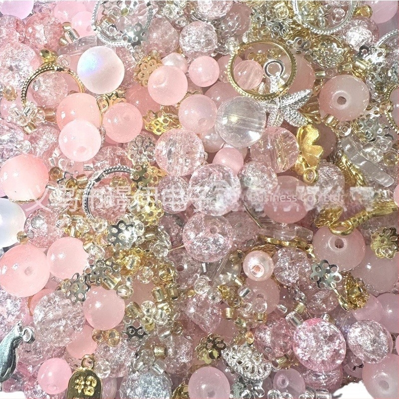 Perle 6,8–10 mm za DIY nakit, miješane staklene perle, ručno izrađena narukvica od perli i privjesak za mobitel