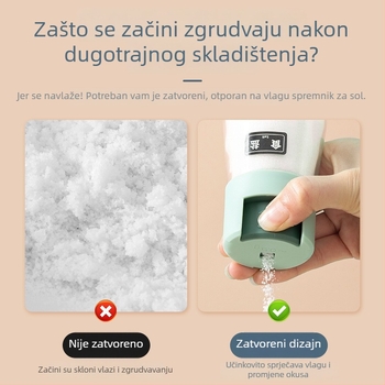 Stakleni set posuda za začine u kuhinji — posudice i bočice za sol i ulje