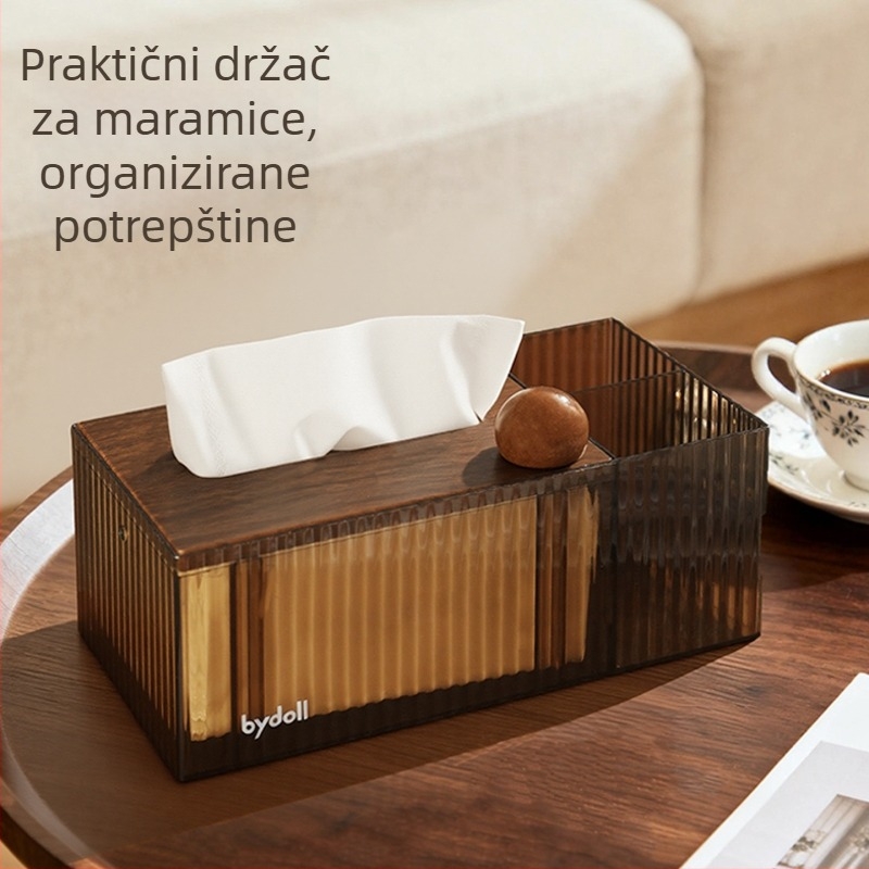 Retro kutija za maramice s uzorkom stakla za dnevni boravak – stolna kutija za maramice