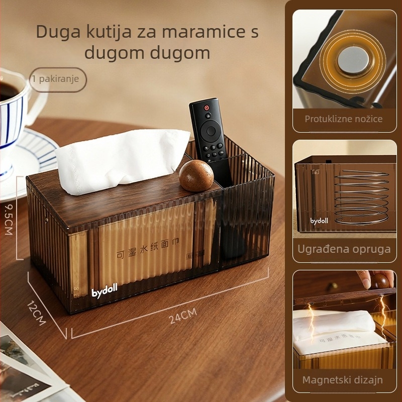 Retro kutija za maramice s uzorkom stakla za dnevni boravak – stolna kutija za maramice