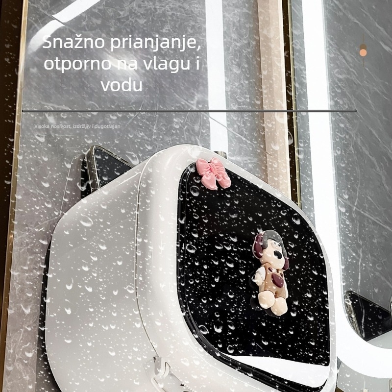 Kutija za papirnate maramice za kupaonicu, zidna, bez bušenja, vodootporna, slatka, kreativni dozator