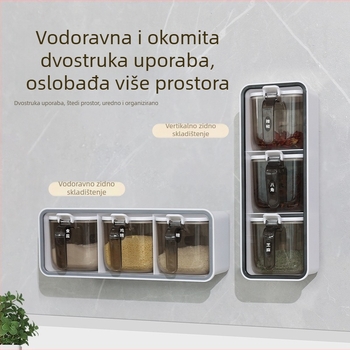 Kuhinjski set posuda za začine: posude za začine, posuda za sol i spremnik za pohranu s bočicom ulja