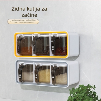 Kuhinjski set posuda za začine: posude za začine, posuda za sol i spremnik za pohranu s bočicom ulja
