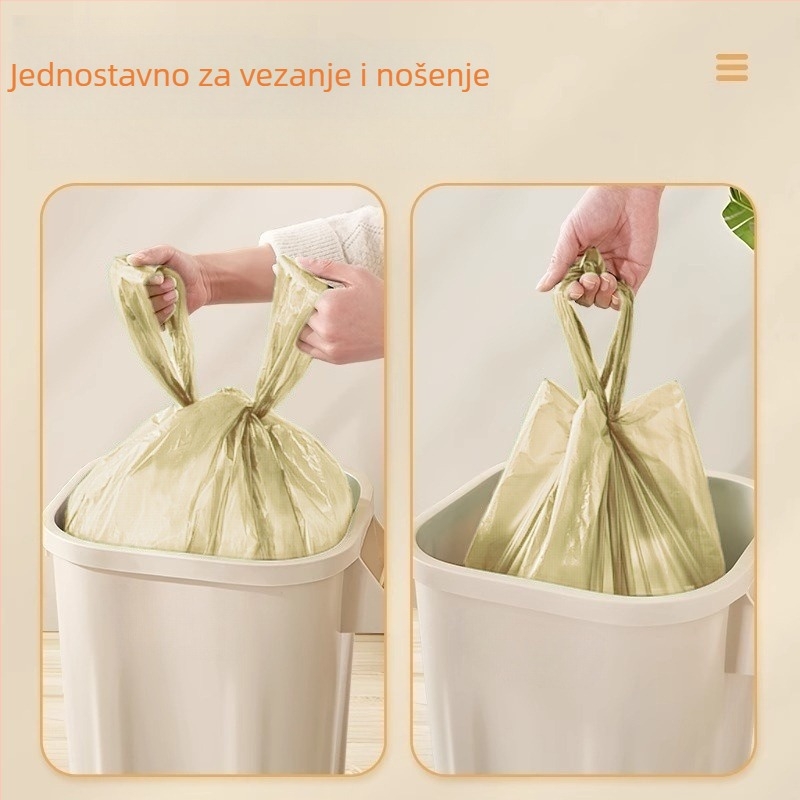 Velike vreće za smeće, debele, 15L/20L/30L, velika kapaciteta, za kućanstvo i kuhinju, s ručkama, 60×70 cm