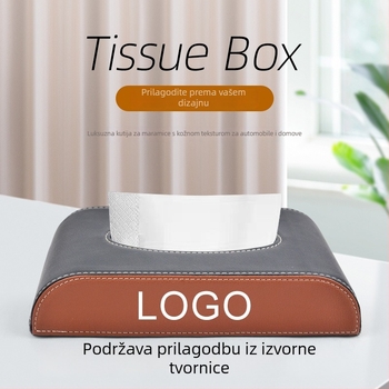 Kožna kutija za maramice za automobil i dnevni boravak, vodootporna, luksuzan dizajn