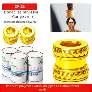Gipsna forma za privjesak – zlatne i srebrne sretne perle, dodaci za nakit, alat za izradu nakita