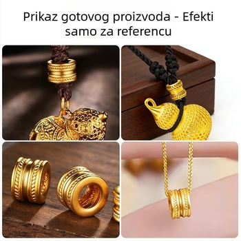 Gipsna forma za privjesak – zlatne i srebrne sretne perle, dodaci za nakit, alat za izradu nakita