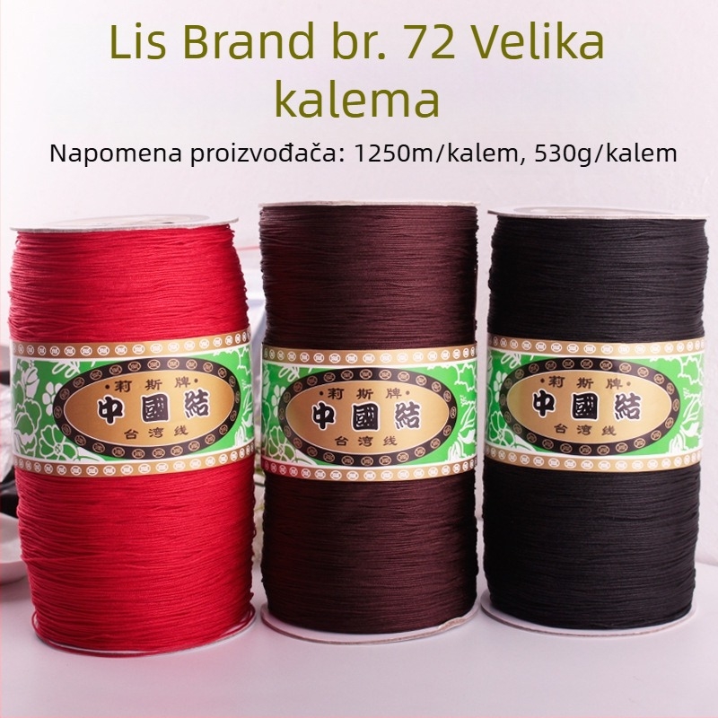 Lis marka nefrit vlakna – srednja špulja A i B vlakana, pleteni narukvica i ogrlica konac Vajra Bodhi, DIY materijal