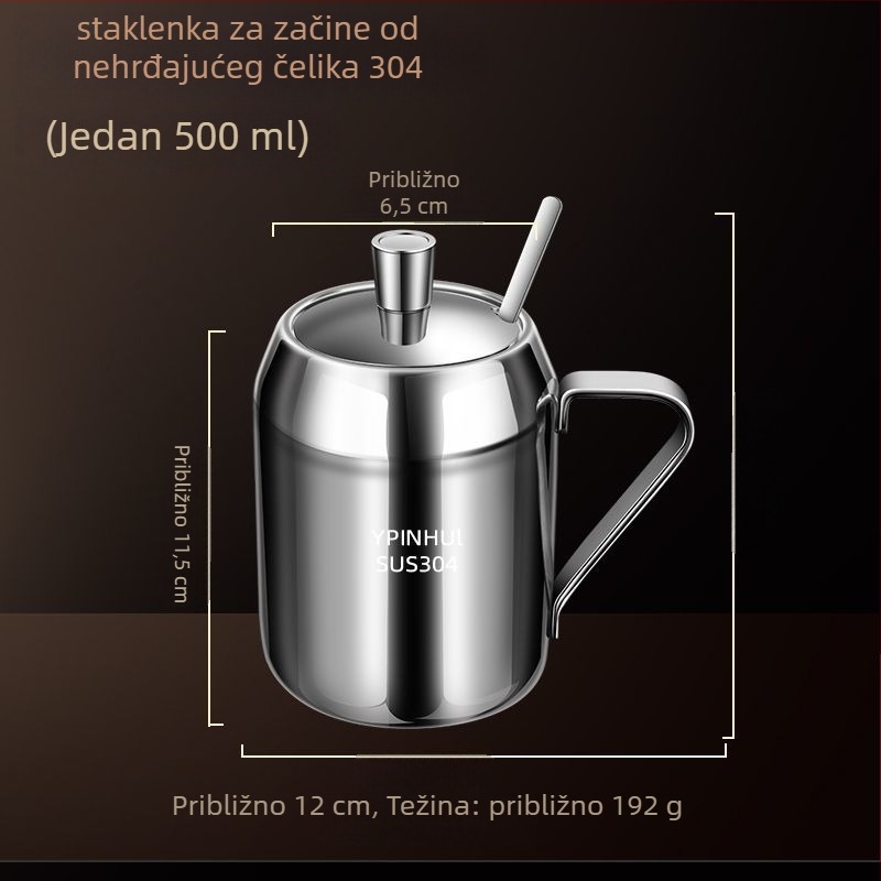 Set posuda za začine od nehrđajućeg čelika 304, njemačkog stila, za kuhinju