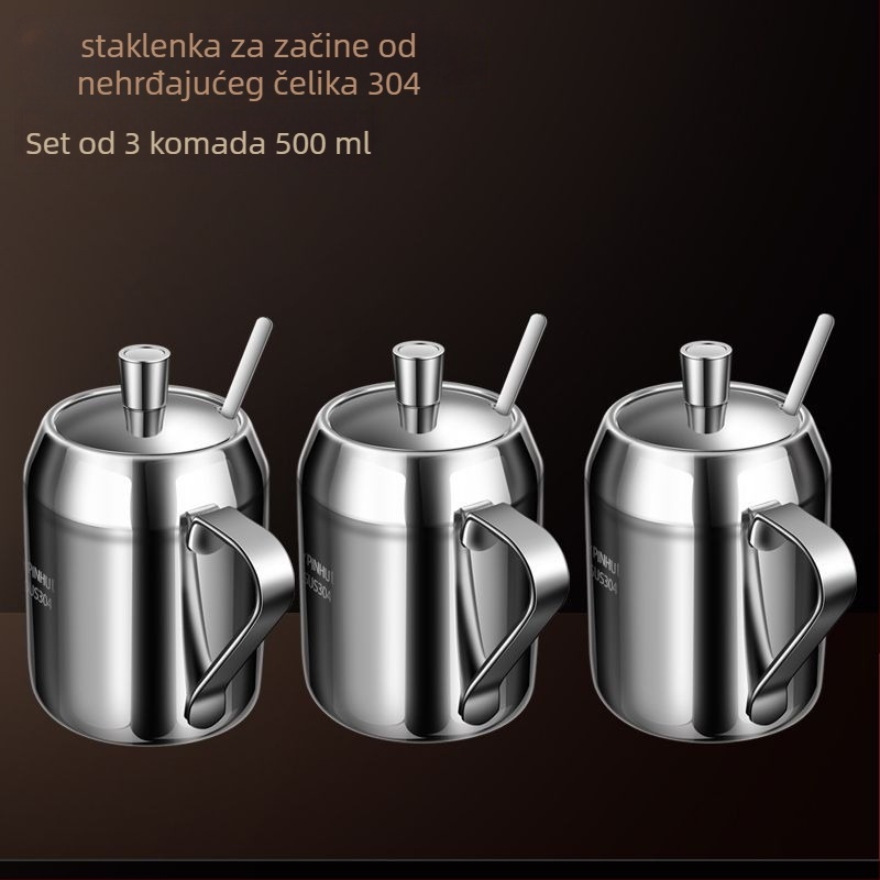 Set posuda za začine od nehrđajućeg čelika 304, njemačkog stila, za kuhinju