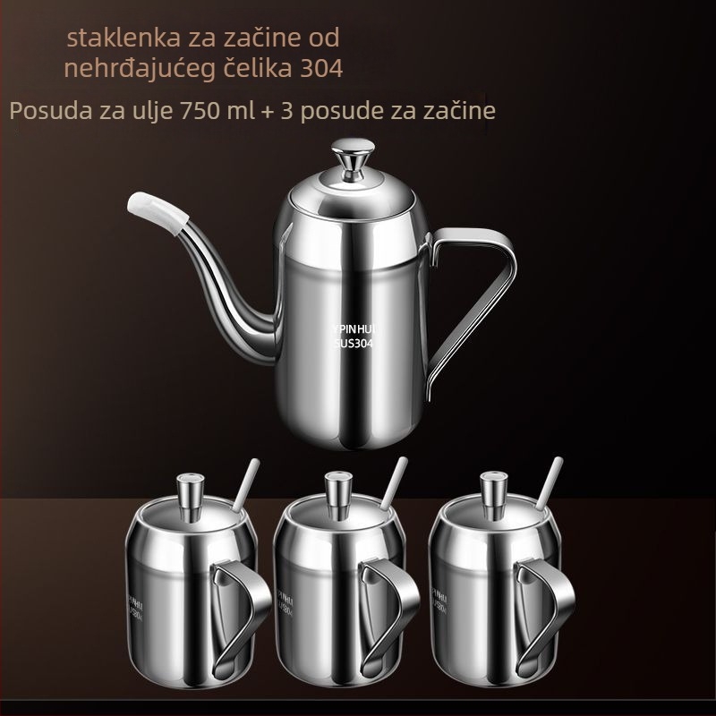 Set posuda za začine od nehrđajućeg čelika 304, njemačkog stila, za kuhinju