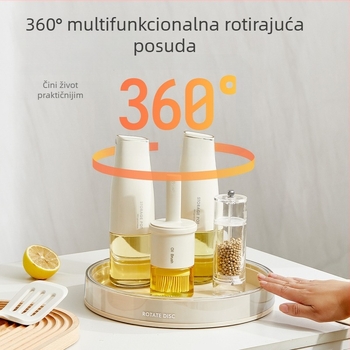 Okretni stalak za začine u kuhinji – sol, soja sos i ocat