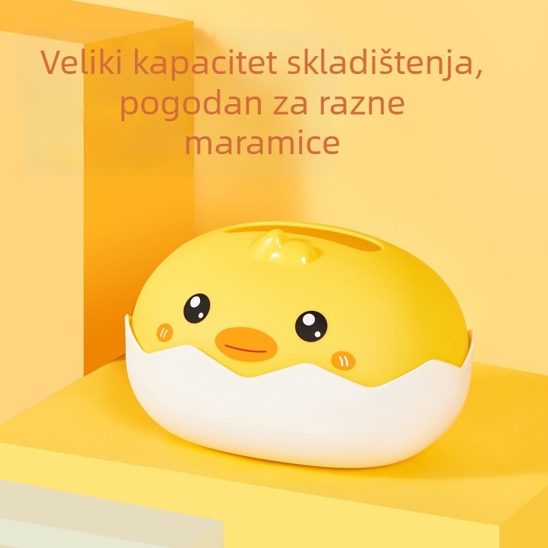 Kutija za maramice s oblikom razbijene kokošje ljuske – moderni minimalistički dizajn za dnevni boravak, kuhinju i kupaonu