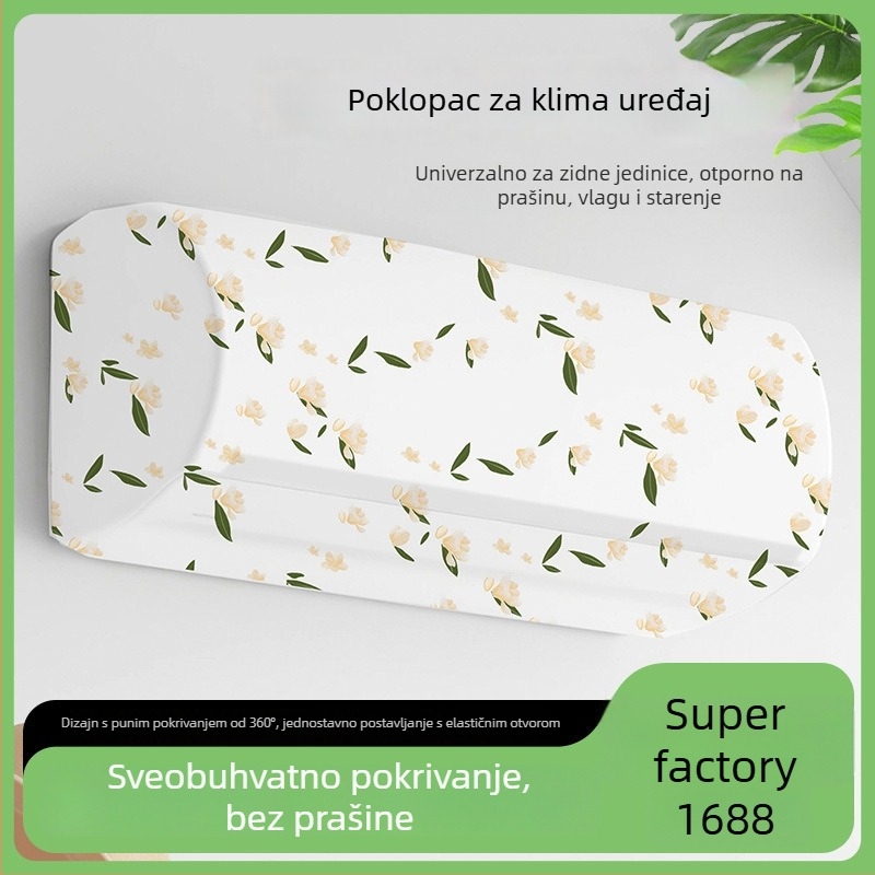 Kryt prašine klima-uređaja s kompletnim pokrovom, periva navlaka, platneni zaštitni pokrov, minimalistički dizajn s karikaturnim motivom