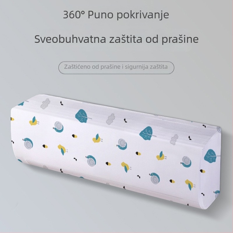 Kryt prašine klima-uređaja s kompletnim pokrovom, periva navlaka, platneni zaštitni pokrov, minimalistički dizajn s karikaturnim motivom